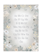 Poster Alfabet Blomster