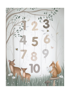 Poster Siffror 1–10 Skogsdjur